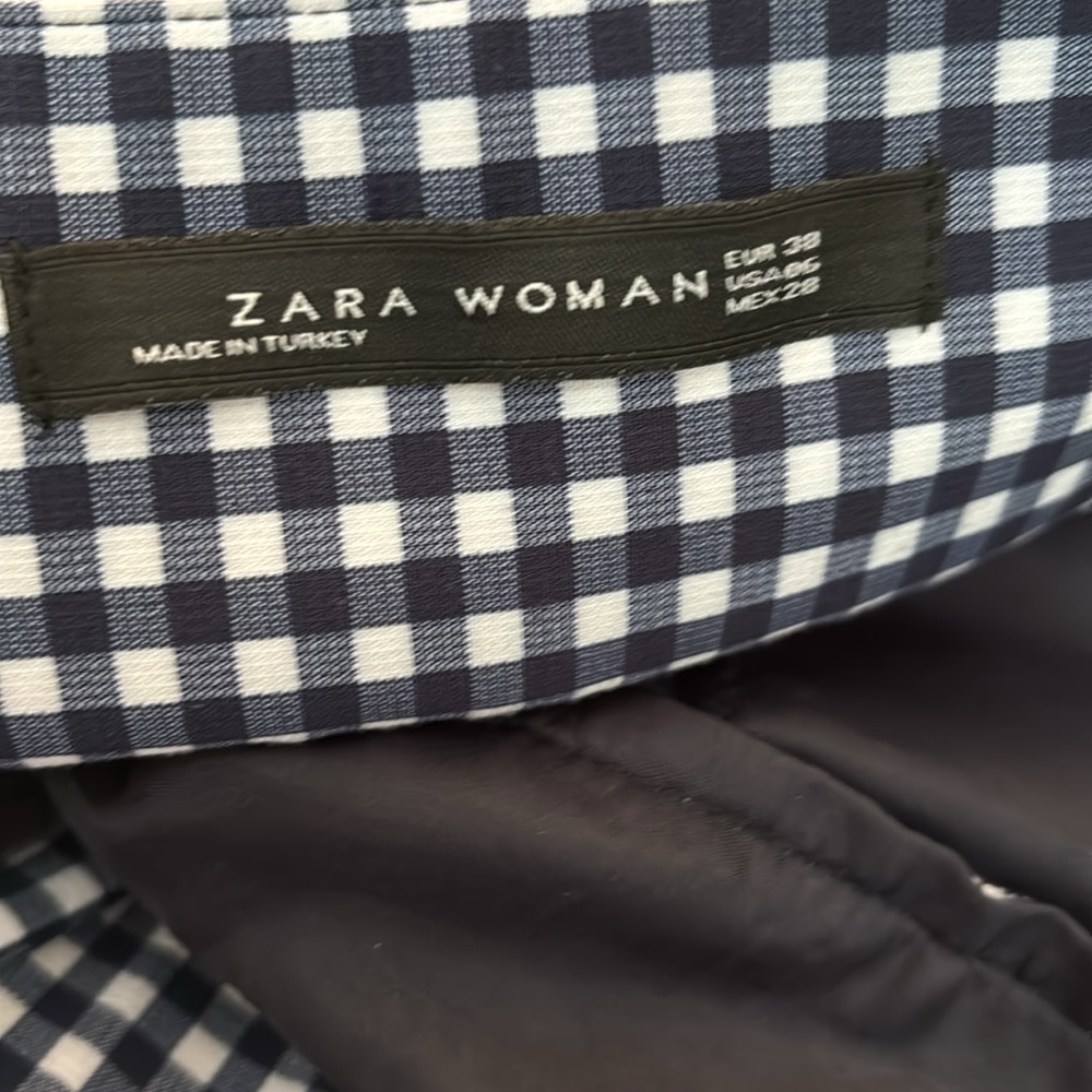 Zara Gingham Pants Size USA Size 6 - Picture 5 of 9